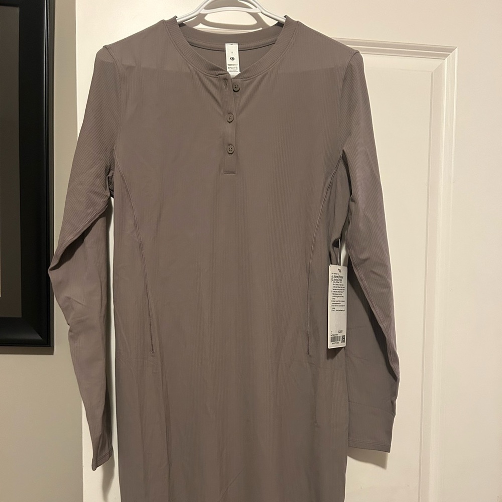 lululemon athletica Taupe Long Sleeve Dress